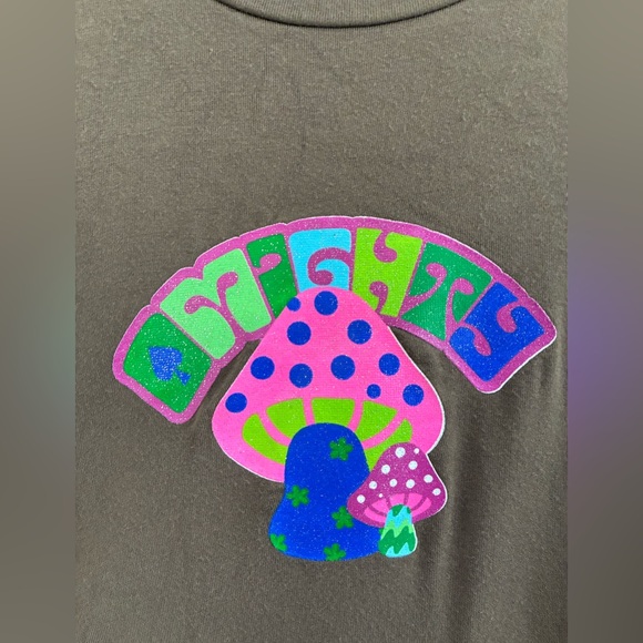 Omighty Brown Midi Dress with Colorful Mushroom Design - Picture 4 of 4